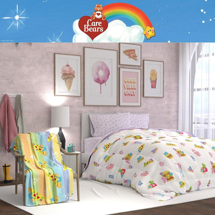 Franco Collectibles Care Bears Food Snacks Bedding Super Soft Cozy Plush Throw, 46 in x 60 in, (Officially Licensed Product)