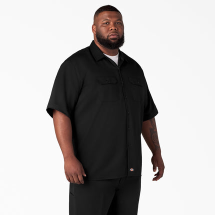 Camisa de trabajo de manga corta Dickies, Negra, 4X