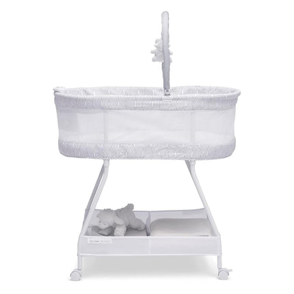 Delta Children Adjustable, fabric, Mesh, White/Grey, Bassinet