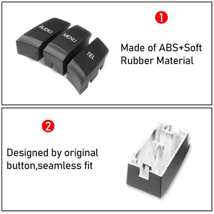Jaronx Compatible With BMW iDrive Button Replacment Multimedia Button Kit iDrive Controler Button 1' F20/2' F22/3' F30 F31/4' F32 F33/X1 F48/X3 F25/X4 F26/X5 F15/X6 F16 Series, 7PCS iDrive Buttons Set