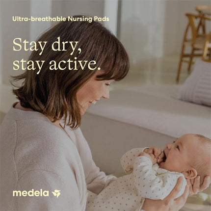 Medela Ultra-Breathable Nursing Pad | 120 Count, Highly Absorbent, Breathable and Discreet for Comfortable Wear