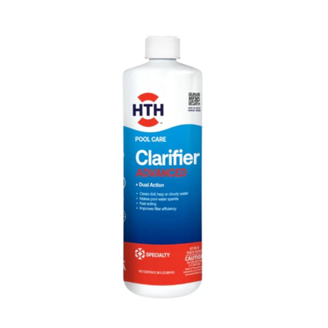 HTH 67212 Swimming Pool Care Clarifier Advanced - Crystal Clear Water in 24 Hours; Restores Clarity & Sparkle to Dull, Hazy or Cloudy Pool Water, Improves Filter Efficiency, Fast Acting
