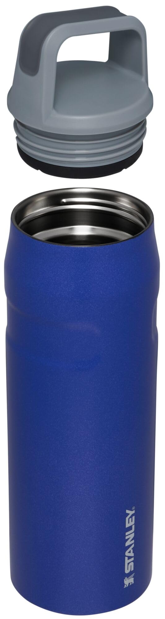 STANLEY IceFlow Cap and Carry Water Bottle 24 oz | Wide Mouth Twist Lid | Lightweight and Leakproof for Travel and Sports | Insulated Stainless Steel | BPA-Free | Lapis Glimmer