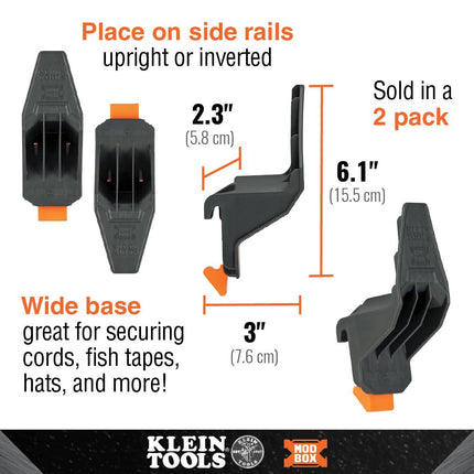 KLEIN TOOLS 54816MB MODbox Multi-Hooks, Modular Tool Storage System Side Mounting Accessory, Easy One-Handed Attachment, Versatile Hanging