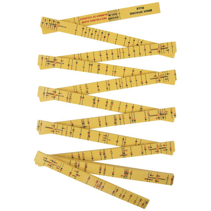 Klein Tools 91163B Folding Ruler, 6-Foot, Fiberglass, Brick Scale, Outside Reading, 1/16-Inch Graduation, Ideal for Woodworking, Metalworking, and DIY Projects
