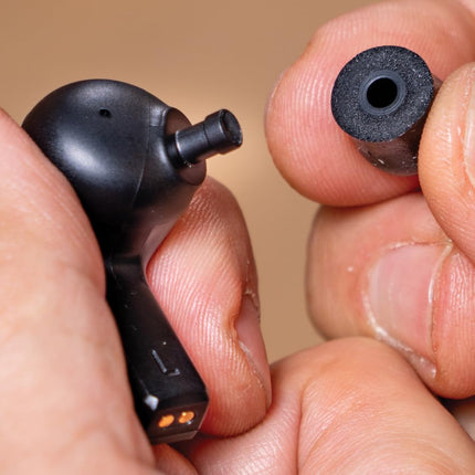Klein Tools 69475 Ear Tips for Klein Tools AESEB1S Situational Awareness Bluetooth Earbuds, 3 Pairs Each of Replacement Memory Foam and Silicone Tips, Sizes S/M/L