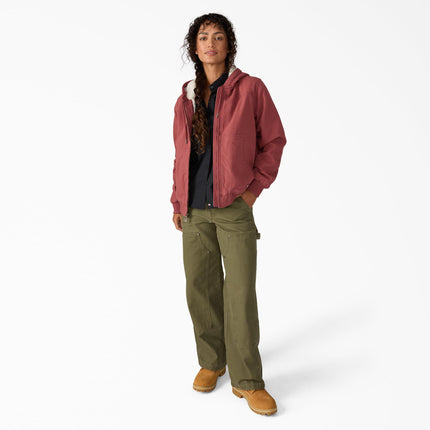 Chaqueta de lona Dickies para mujer con forro polar, Apple Butter, XXL