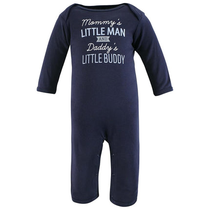 Hudson Baby baby-girls Cotton Coveralls, Newest Family Member, 12-18 Months