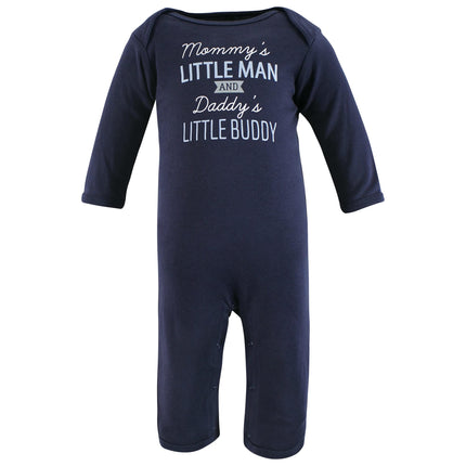 Hudson Baby baby-girls Cotton Coveralls, Newest Family Member, 12-18 Months