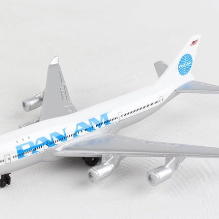 Herpa Toys Single Airplane Pan Am 747, toy model in small scale, aeroplane model, collect, play, miniature model made of plastic - suitable for 3 year olds