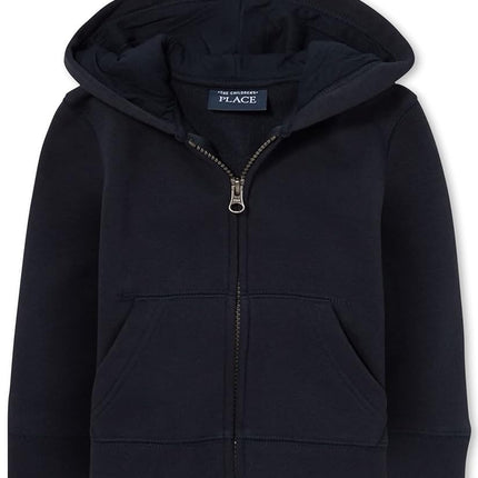 The Children's Place - Sweat à capuche d'uniforme de gym pour bébés garçons, bleu marine, 18-24 mois
