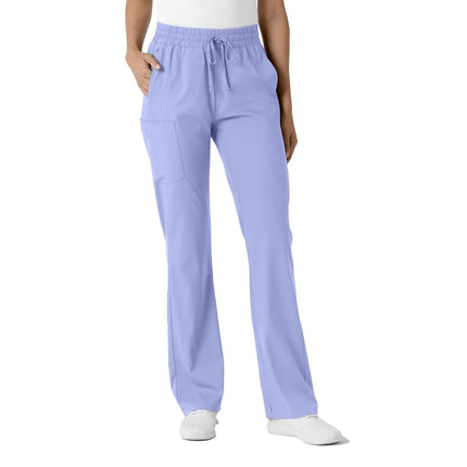 WonderWink Women's Bootcut Scrub Pant, Ceil Blue, 