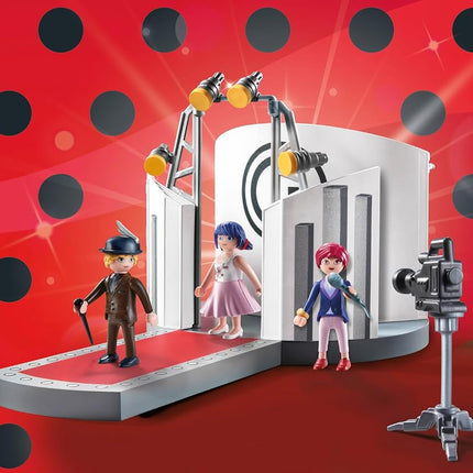Playmobil 71335 Miraculous: Gabriel's Fashion Show, including Marinette, Adrien and Nadja, adventure with Ladybug, fun imaginative role play, diverse play sets suitable for children ages 4+