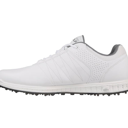 Skechers Men's Pivot Spikeless Golf Shoe, White/Gray, 7 Wide