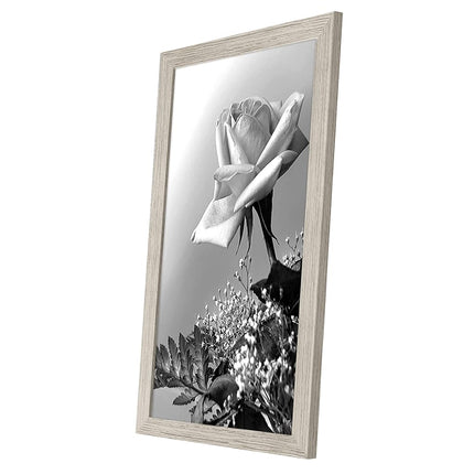 Americanflat 24 x 36 Inch Drift Wood Poster Frame | Polished Plexiglass. Hanging Hardware Included
