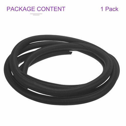 DMiotech 20ft Wire Loom Split Tubing 1 1/4 Inch, Cord Protectors from Pet Flexible Conduit Cable Management for Office Home Garden, Black