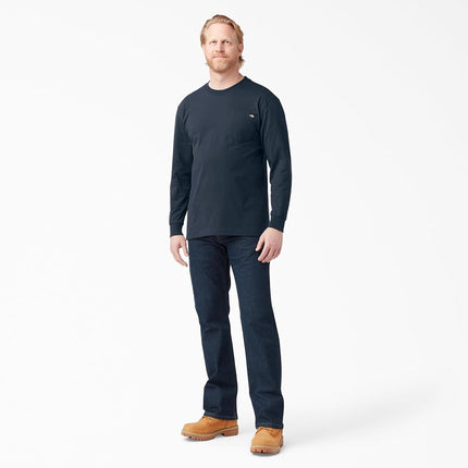 Dickies, Men's, Heavyweight LS Pocket TEE Relaxed, Dark Navy, M
