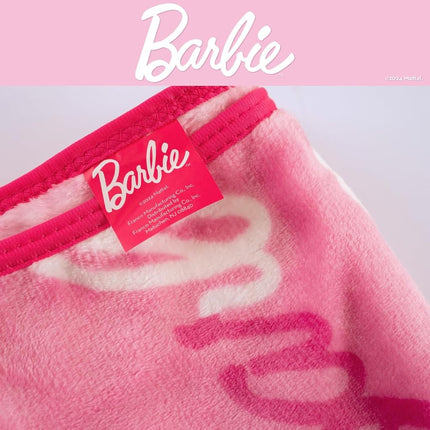 Jeté en soie ultra douce et douillette Franco Barbie pour lit d'enfant, 40 po x 50 po, (Produit sous licence officielle)