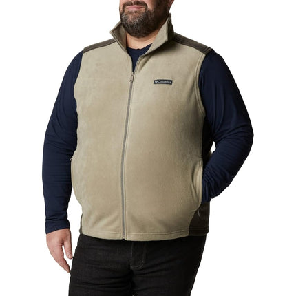 Columbia Men's Steens Mountain Vest Fleece, Tusk/Buffalo, 5X
