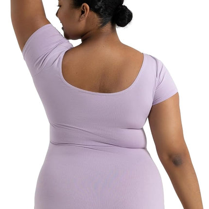 Capezio Women's Classic Short Sleeve Leotard,Lavender,Medium