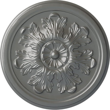 Ekena Millwork CM12LESLS Legacy Acanthus Ceiling Medallion, Hand-Painted Silver, 12 3/4" OD x 7/8" P (Fits Canopies up to 3 1/2")