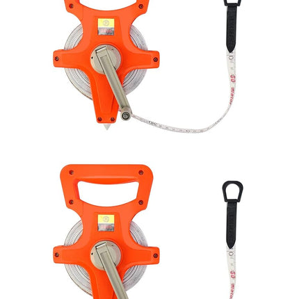 QWORK 1/2" x 100' Fiberglass Tape Measure, 2 Packs