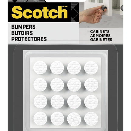 Scotch White Adhesive Bumper Pads 40 PCS, Self-Sti
