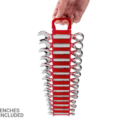 TEKTON 14-Tool Stubby Combination Wrench Holder (Red) | OWP21214