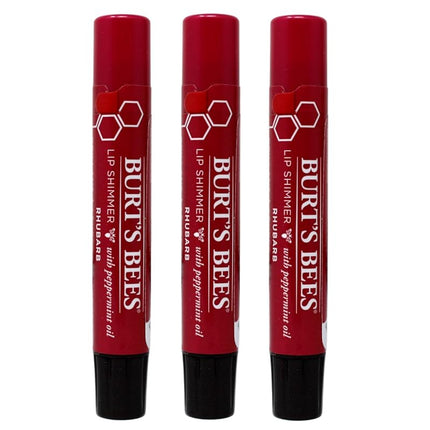 Burt's Bees/Lip Shimmer Rhubarb .09 Oz Pack of 3