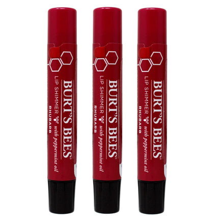 Burt's Bees/Lip Shimmer Rhubarb .09 Oz Pack of 3