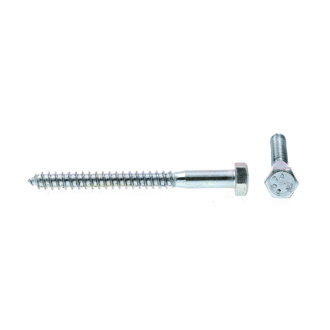 Prime-Line Products 9055762 Lag Screw Bolt, Hex Head, 5/16 in X 3-1/2 in, Zinc Plated Steel, Pack of 50