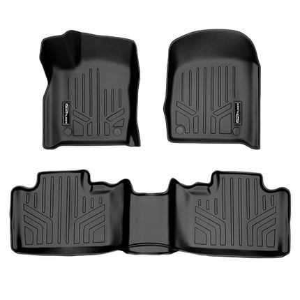 Tapis de sol sur mesure SMARTLINER 2 rangées et ensemble de tapis de coffre noirs pour Jeep Grand Cherokee 2016-2019