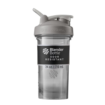 Bouteille mélangeuse BlenderBottle Pro Series, idéale pour les boissons protéinées et les boissons pré-entraînement, 700 ml, Gris fumé