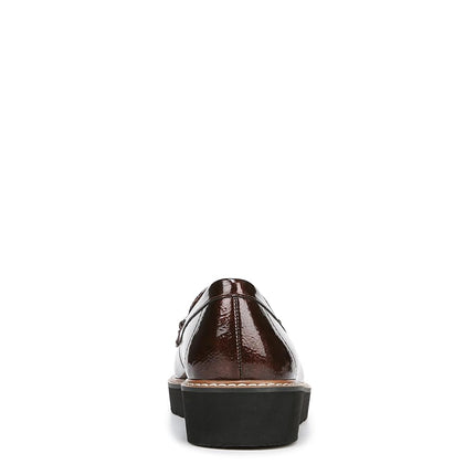 Naturalizer Women's, Elin Loafer, Cinnamon Brown Patent, 6 Wide