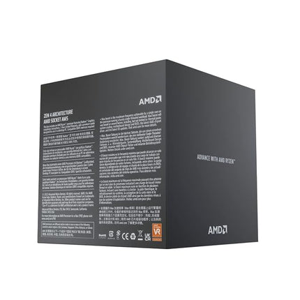 AMD Ryzensets 9 7900 Processor (radeon graphics integrated, 12 cores/24 threads, 65W TDP, AM5 Socket, Cache 76MB, up to 5.4 GHz max boost, wraith prism cooler)
