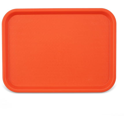 Carlisle FoodService Products CT121624 Cafe Standard Plastic Cafeteria/Fast Food Tray, NSF Certified, BPA Free, 16" Length x 12" Width, Orange (Pack of 24)