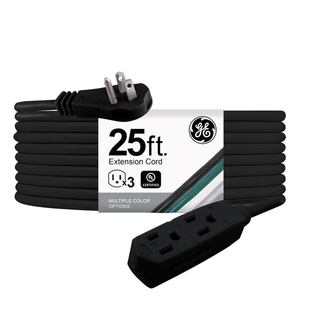 GE Indoor Extension Cord, 25 Ft Power Cable Outlet