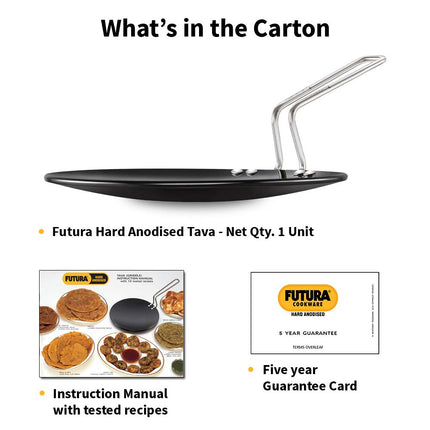 Hawkins-Futura Hard Anodized Concave Griddle Tava, 11-Inch Diameter,Black