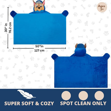Franco Paw Patrol Kids Super Soft & Cozy Wearable Hooded Duvet Cover 50" x 30" (Officially Licensed)