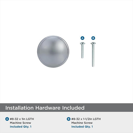 Amerock | Cabinet Knob | Polished Chrome | 1-1/4 inch (32 mm) Diameter | Ravino | 1 Pack | Drawer Knob | Cabinet Hardware