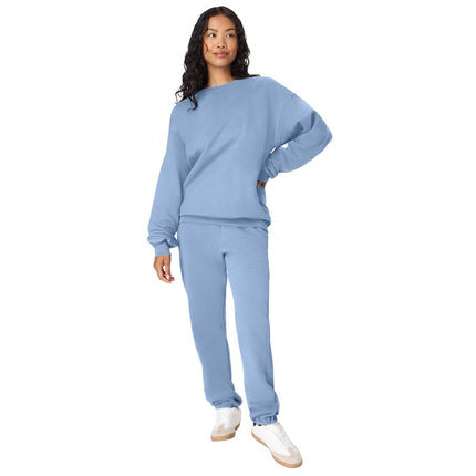 Hanes mensOF260Ultimate Cotton Sweatshirt Long Sleeve Sweatshirt - Blue - S