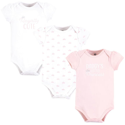 Hudson Baby Grenouillères en Coton Unisexe pour Bébé, Daddys Princess Crown, 3-6 Mois