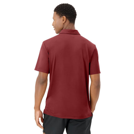 Hanes Mens Moves Performance Polo, Short Sleeve Polo Shirt for Men, Moisture-Wicking, Cardinal Red, XXL