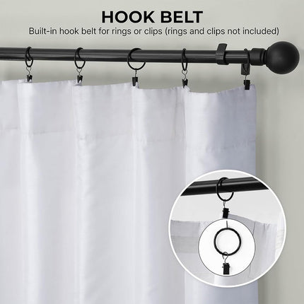 HPD Half Price Drapes PDCH-KBS1BO-120 Blackout Vintage Textured Faux Dupioni Curtain (1 Panel), 50 X 120, Ice