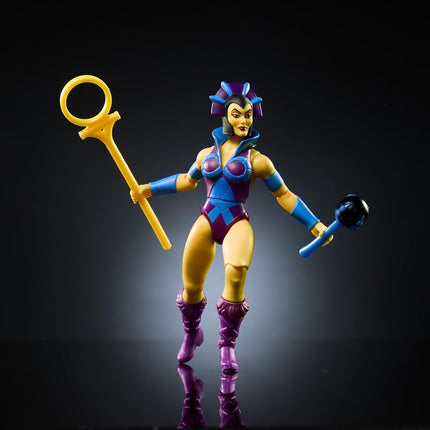 Masters of the Universe Origins Toy, Evil-Lyn Cartoon Collection Action Figure, 5.5-inch MOTU Villain, 16 Articulations, Wand & Staff & Comic, HYD35