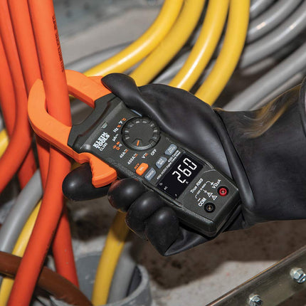 Digital Clamp Meter, Auto Ranging 400 AMP Measures Electronic AC/DC Voltage AC/DC Current Resistance and TRMS, Klein Tools CL390