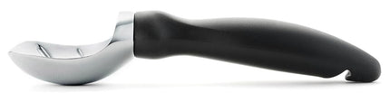 Cuillère à glace robuste Spring Chef avec manche confortable, cuillère à glace professionnelle en métal, ustensile de cuisine lavable au lave-vaisselle, cuillère à glace pour le gelato, le sorbet, la pâte à biscuits - Noir