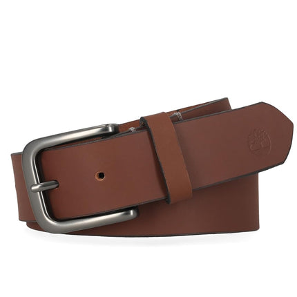 Timberland Men's 35mm Classic Buckle Leather Belt for Jeans, Brown, 40
