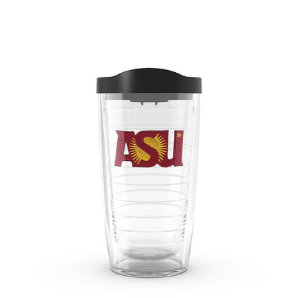Tervis 1082394 Arizona State University Emblem Individual Tumbler with Black lid, 16 oz, Clear
