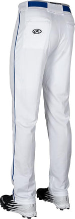 Rawlings Men's Piped Pants, White/Royal, Small